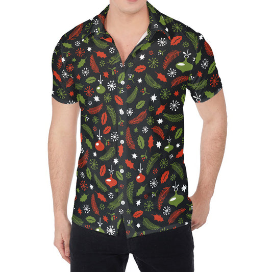 Christmas Decorations Pattern Print Men's Shirt