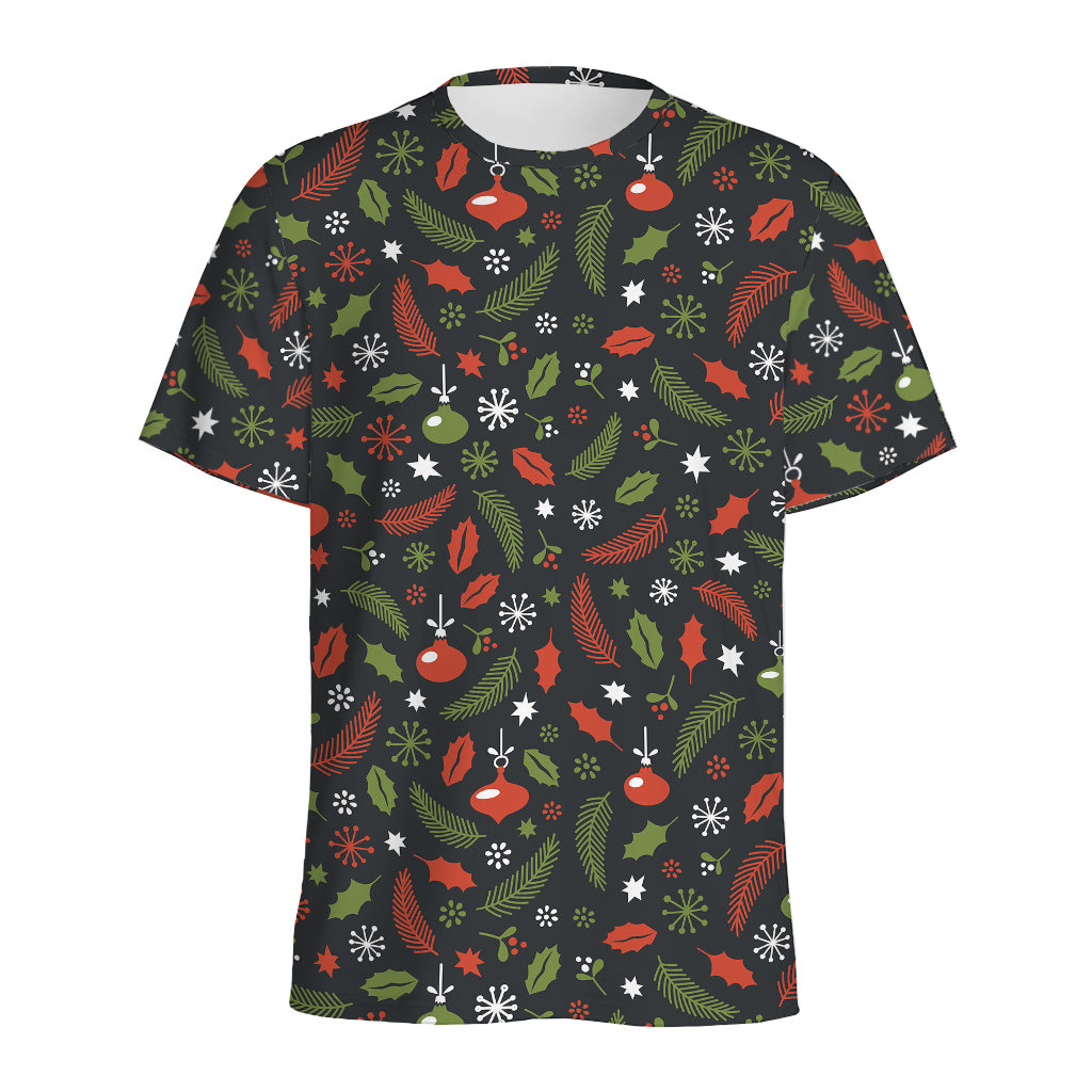 Christmas Decorations Pattern Print Men's Sports T-Shirt