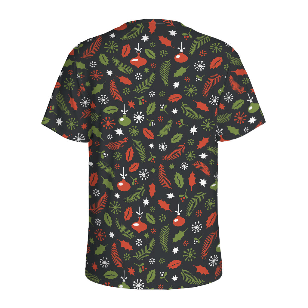Christmas Decorations Pattern Print Men's Sports T-Shirt