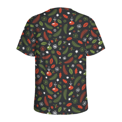 Christmas Decorations Pattern Print Men's Sports T-Shirt
