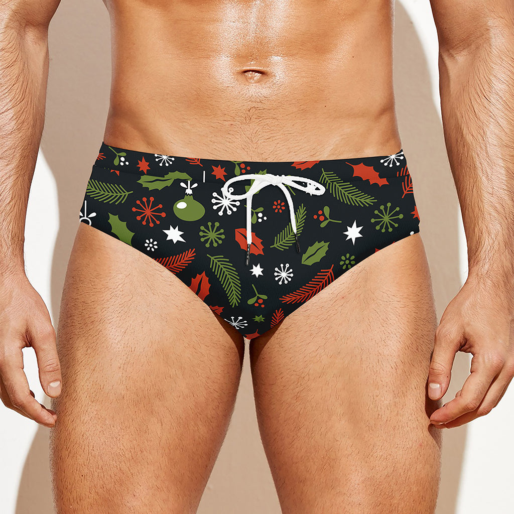 Christmas Decorations Pattern Print Men's Swim Briefs