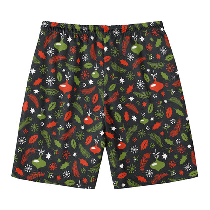 Christmas Decorations Pattern Print Men's Swim Trunks