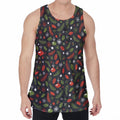 Christmas Decorations Pattern Print Men's Velvet Tank Top