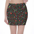 Christmas Decorations Pattern Print Pencil Mini Skirt