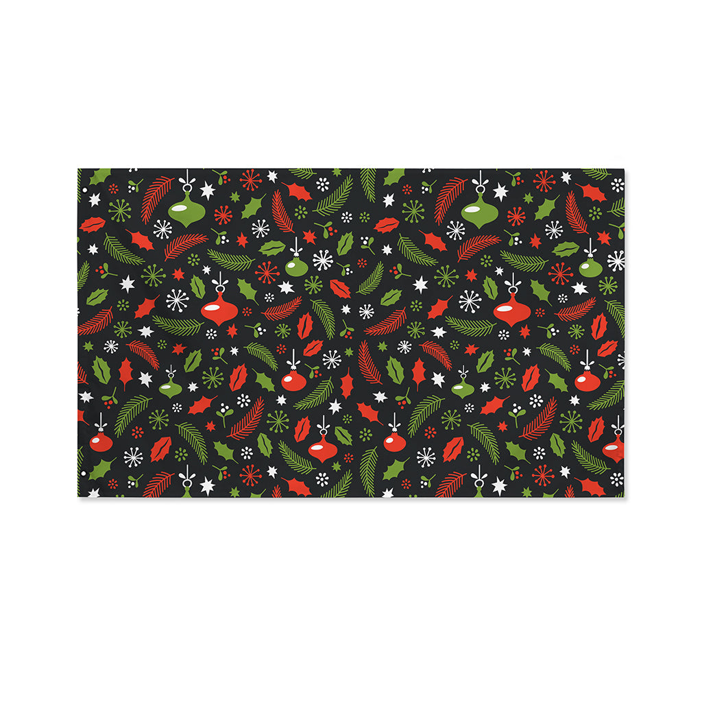 Christmas Decorations Pattern Print Polyester Flag