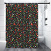 Christmas Decorations Pattern Print Premium Shower Curtain