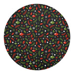 Christmas Decorations Pattern Print Round Blanket