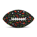 Christmas Decorations Pattern Print Rugby Ball