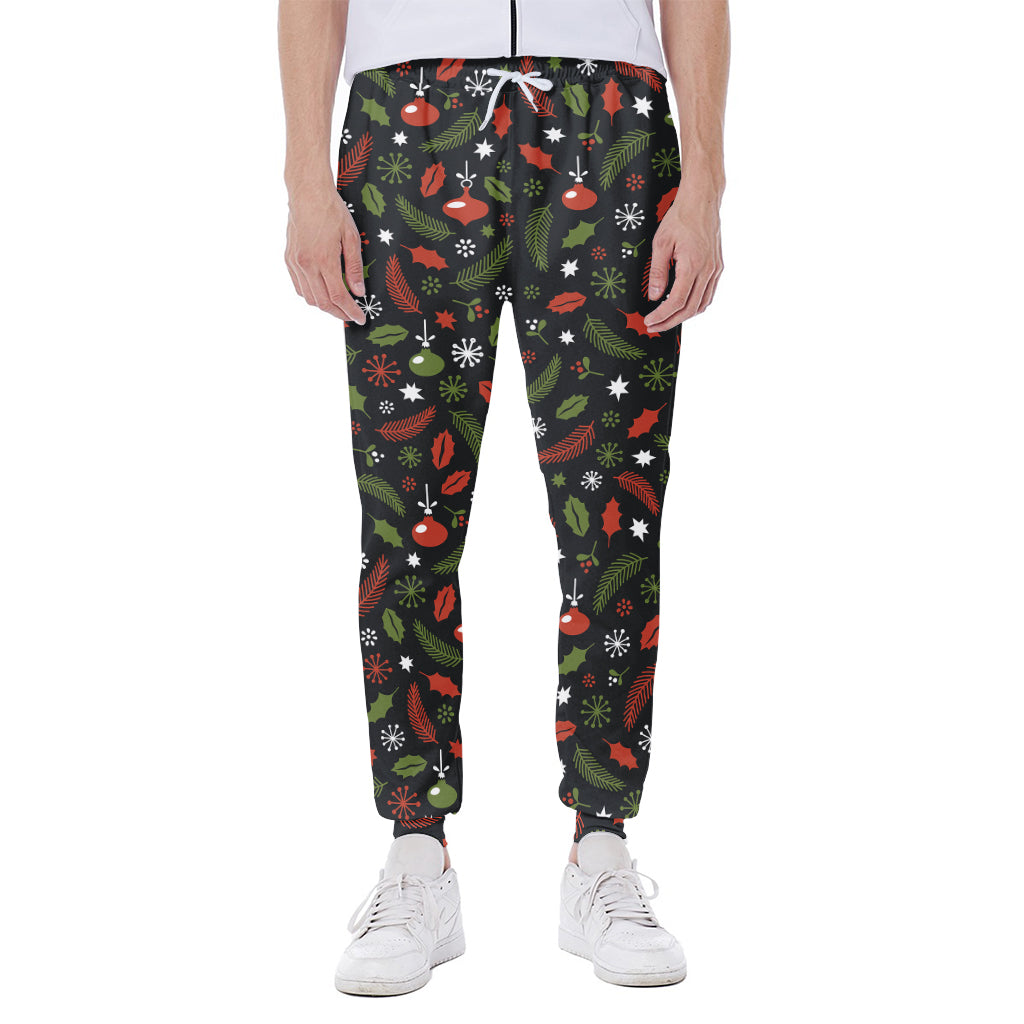 Christmas Decorations Pattern Print Scuba Joggers