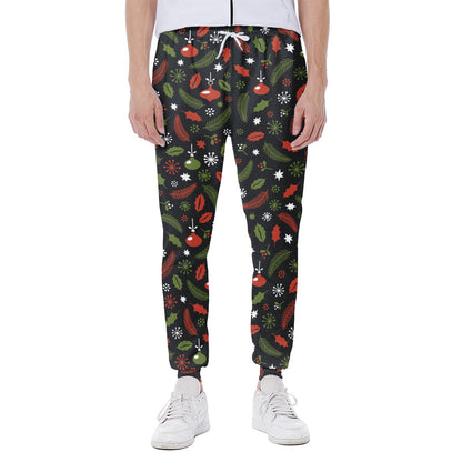 Christmas Decorations Pattern Print Scuba Joggers