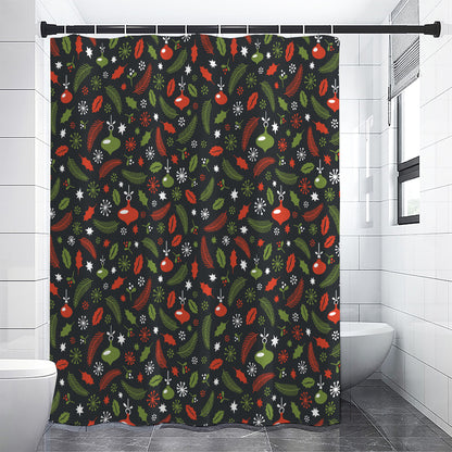 Christmas Decorations Pattern Print Shower Curtain