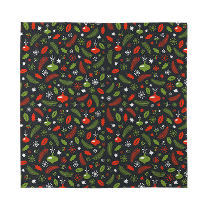 Christmas Decorations Pattern Print Silk Bandana