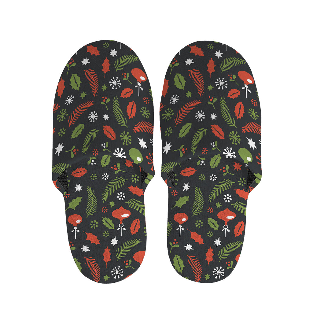 Christmas Decorations Pattern Print Slippers