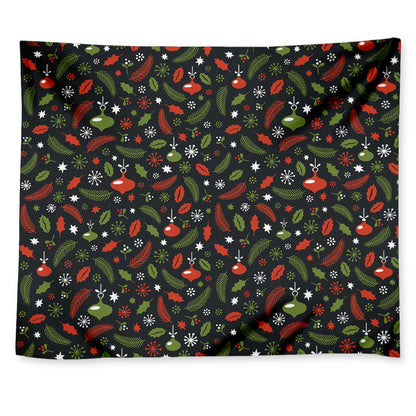 Christmas Decorations Pattern Print Tapestry