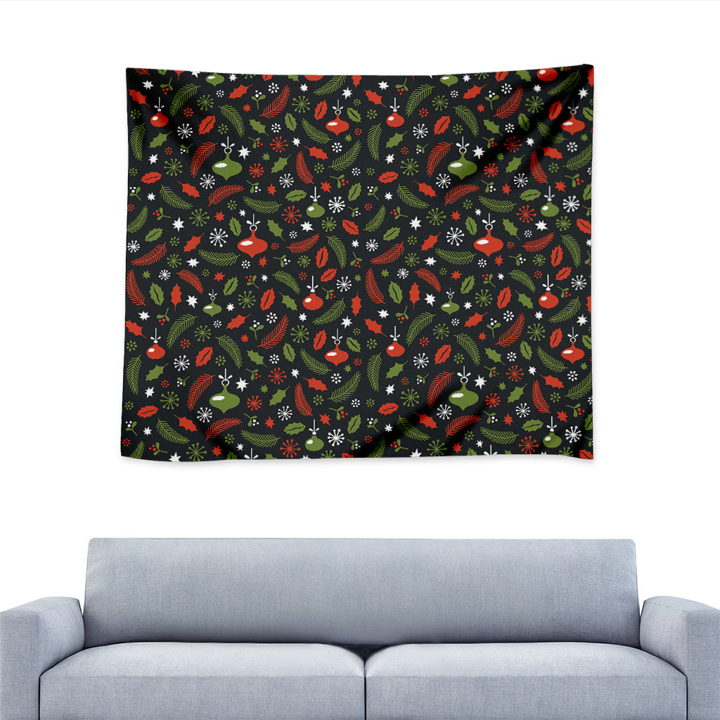 Christmas Decorations Pattern Print Tapestry