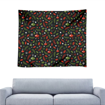 Christmas Decorations Pattern Print Tapestry