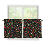 Christmas Decorations Pattern Print Tier Curtains
