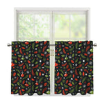 Christmas Decorations Pattern Print Tier Curtains