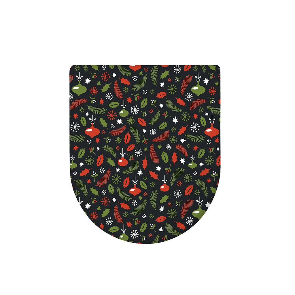 Christmas Decorations Pattern Print Toilet Lid Cover