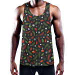Christmas Decorations Pattern Print Training Tank Top