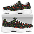 Christmas Decorations Pattern Print White Chunky Shoes