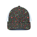Christmas Decorations Pattern Print White Mesh Trucker Hat