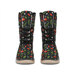 Christmas Decorations Pattern Print Winter Boots