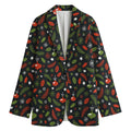 Christmas Decorations Pattern Print Women's Cotton Blazer