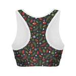 Christmas Decorations Pattern Print Women's Sports Bra