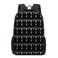 Christmas Deer Argyle Pattern Print 17 Inch Backpack
