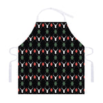 Christmas Deer Argyle Pattern Print Adjustable Apron