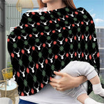 Christmas Deer Argyle Pattern Print Baby Seat Cover