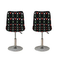 Christmas Deer Argyle Pattern Print Bar Stool Covers