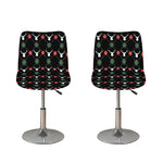Christmas Deer Argyle Pattern Print Bar Stool Covers