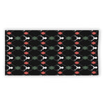 Christmas Deer Argyle Pattern Print Beach Towel