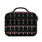 Christmas Deer Argyle Pattern Print Briefcase Bible Bag