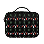 Christmas Deer Argyle Pattern Print Briefcase Bible Bag