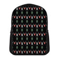 Christmas Deer Argyle Pattern Print Casual Backpack