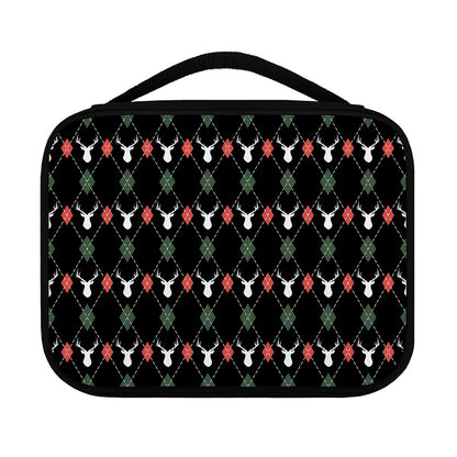 Christmas Deer Argyle Pattern Print Classic Bible Case