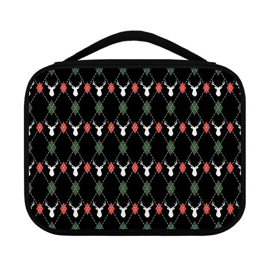 Christmas Deer Argyle Pattern Print Classic Bible Case