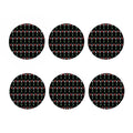 Christmas Deer Argyle Pattern Print Coaster Set