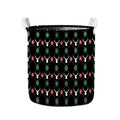 Christmas Deer Argyle Pattern Print Collapsible Laundry Basket
