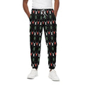 Christmas Deer Argyle Pattern Print Cotton Sweatpants
