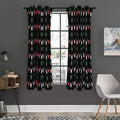 Christmas Deer Argyle Pattern Print Grommet Curtain Panels