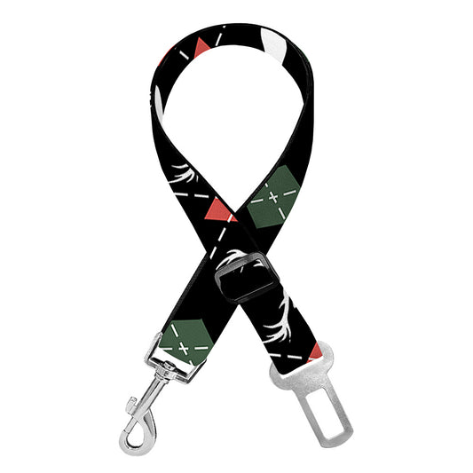 Christmas Deer Argyle Pattern Print Dog Seat Belt