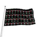 Christmas Deer Argyle Pattern Print Flag