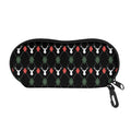 Christmas Deer Argyle Pattern Print Glasses Case