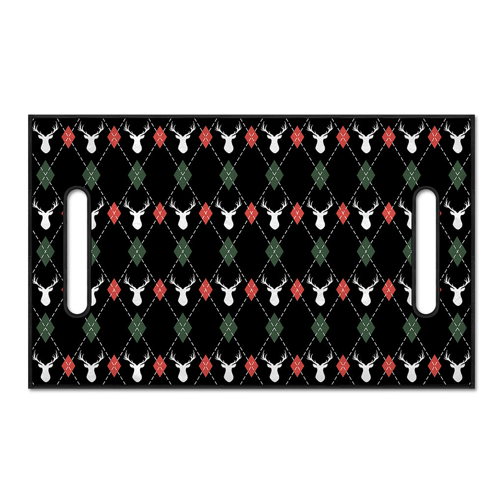 Christmas Deer Argyle Pattern Print Golf Cart Seat Cover