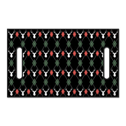 Christmas Deer Argyle Pattern Print Golf Cart Seat Cover