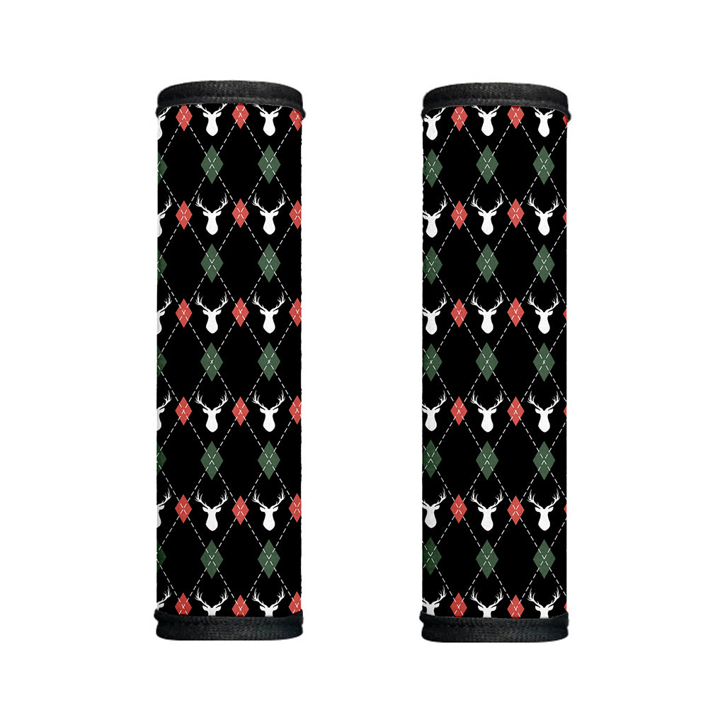 Christmas Deer Argyle Pattern Print Handle Covers